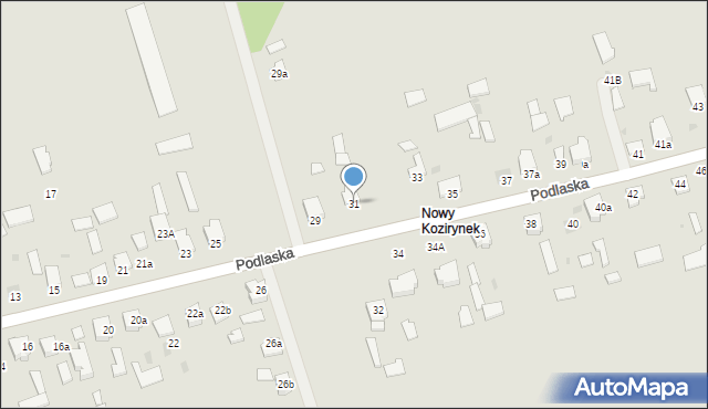 Radzyń Podlaski, Podlaska, 31, mapa Radzyń Podlaski