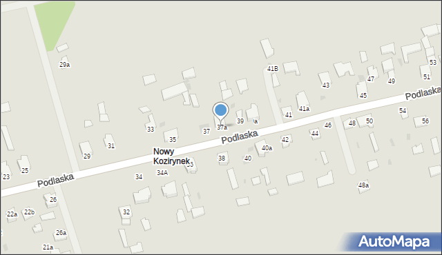 Radzyń Podlaski, Podlaska, 37a, mapa Radzyń Podlaski