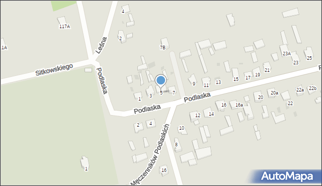 Radzyń Podlaski, Podlaska, 5, mapa Radzyń Podlaski