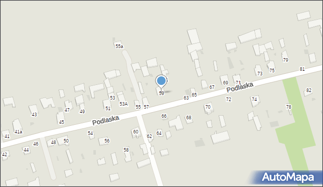 Radzyń Podlaski, Podlaska, 59, mapa Radzyń Podlaski