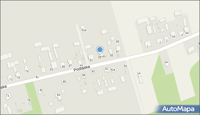 Radzyń Podlaski, Podlaska, 93, mapa Radzyń Podlaski