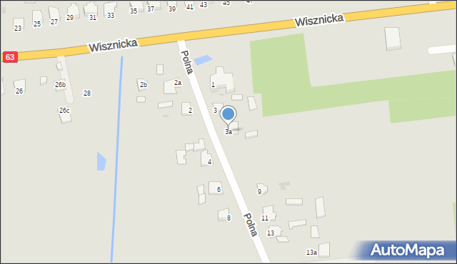 Radzyń Podlaski, Polna, 3a, mapa Radzyń Podlaski