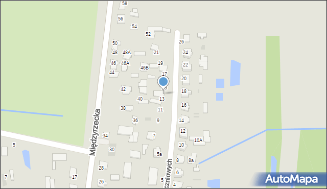 Radzyń Podlaski, Powstańców Styczniowych, 13a, mapa Radzyń Podlaski