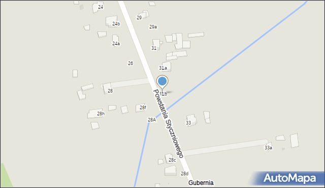 Radzyń Podlaski, Powstania Styczniowego, 31b, mapa Radzyń Podlaski