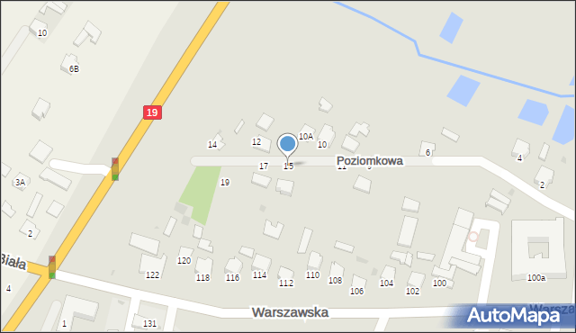 Radzyń Podlaski, Poziomkowa, 15, mapa Radzyń Podlaski