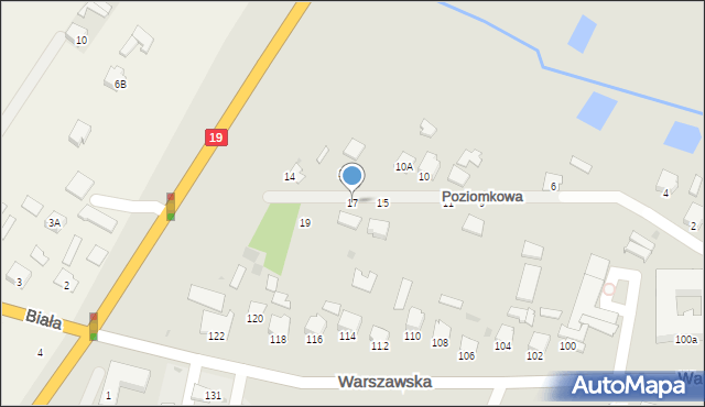 Radzyń Podlaski, Poziomkowa, 17, mapa Radzyń Podlaski