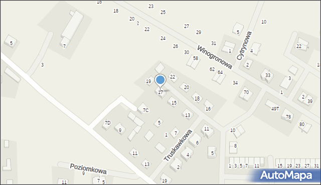 Radzyny, Porzeczkowa, 17, mapa Radzyny