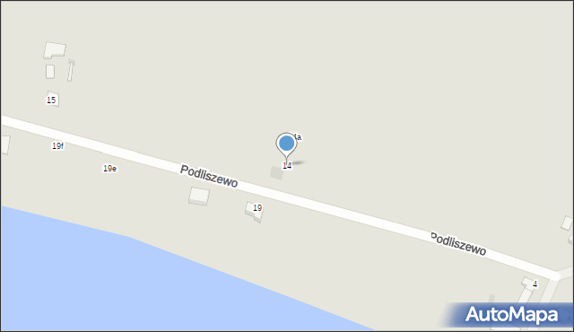 Rajgród, Podliszewo, 14, mapa Rajgród