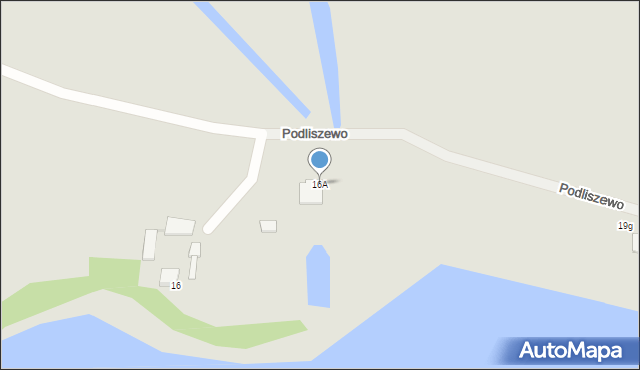 Rajgród, Podliszewo, 16A, mapa Rajgród