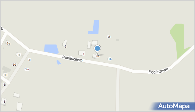Rajgród, Podliszewo, 1a, mapa Rajgród