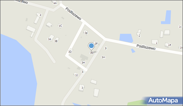 Rajgród, Podliszewo, 3G, mapa Rajgród