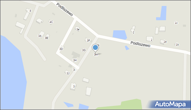 Rajgród, Podliszewo, 3m, mapa Rajgród