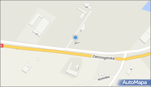 Rakoniewice, Pocztowa, 34F, mapa Rakoniewice