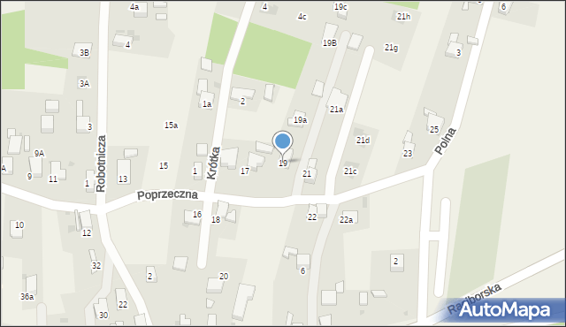 Raszczyce, Poprzeczna, 19, mapa Raszczyce