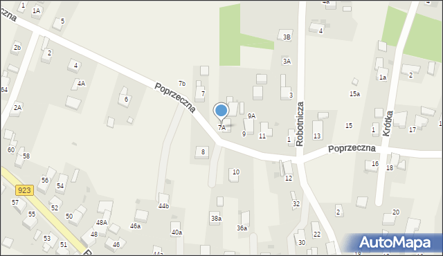 Raszczyce, Poprzeczna, 7A, mapa Raszczyce