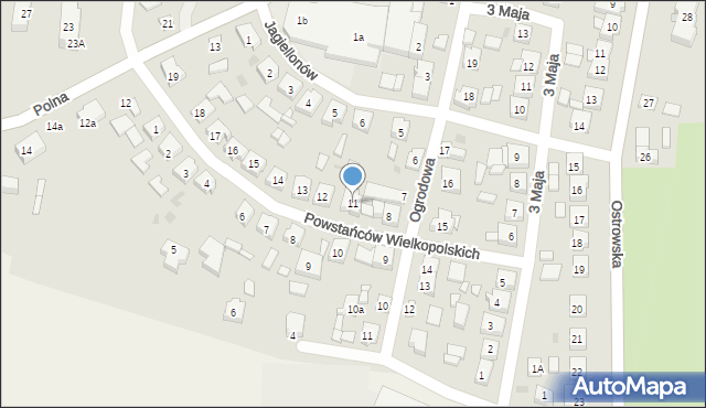 Raszków, Powstańców Wielkopolskich, 11, mapa Raszków