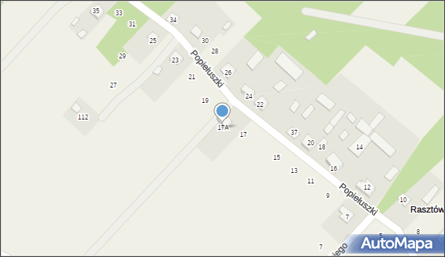Rasztów, Popiełuszki Jerzego, bł. ks., 17A, mapa Rasztów