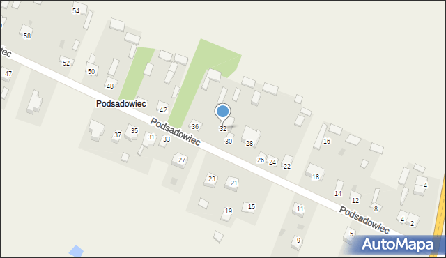 Rębków, Podsadowiec, 32, mapa Rębków