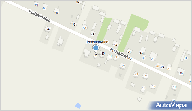 Rębków, Podsadowiec, 37, mapa Rębków