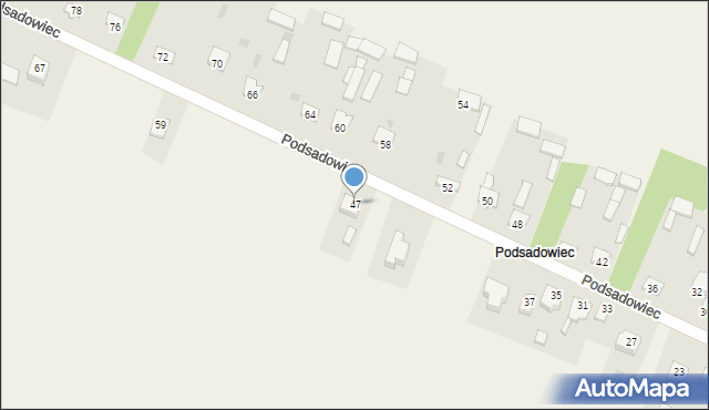 Rębków, Podsadowiec, 47, mapa Rębków