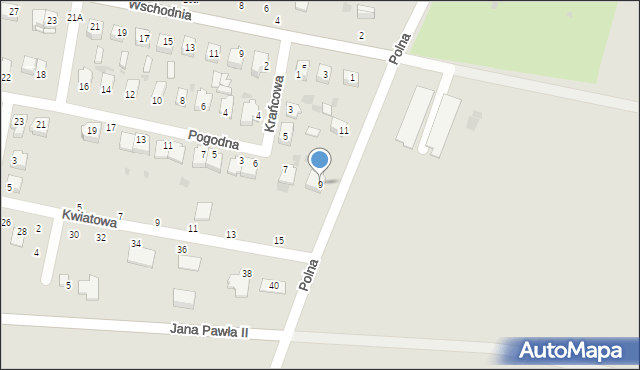 Rejowiec Fabryczny, Polna, 9, mapa Rejowiec Fabryczny