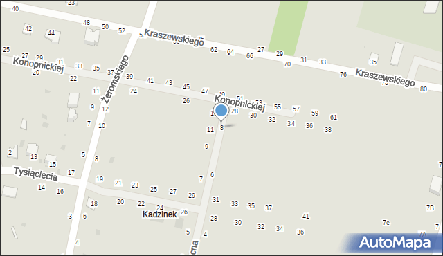 Rejowiec Fabryczny, Północna, 8, mapa Rejowiec Fabryczny