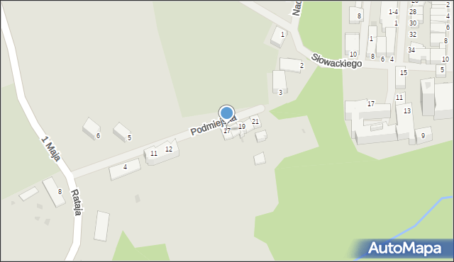 Reszel, Podmiejska, 17, mapa Reszel