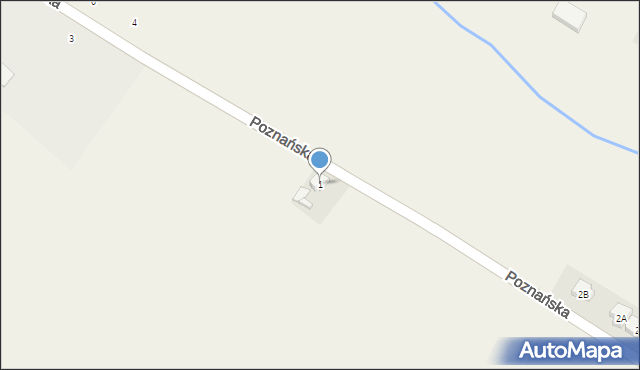 Robakowo, Poznańska, 1, mapa Robakowo