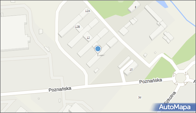 Robakowo, Poznańska, 12, mapa Robakowo