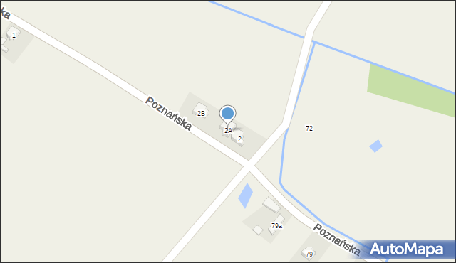 Robakowo, Poznańska, 2A, mapa Robakowo