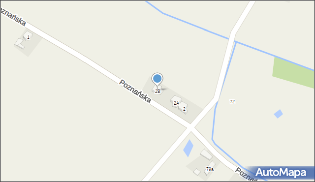 Robakowo, Poznańska, 2B, mapa Robakowo