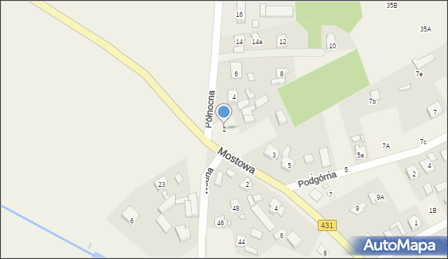 Rogalinek, Północna, 2, mapa Rogalinek