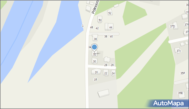 Rogalinek, Północna, 32, mapa Rogalinek