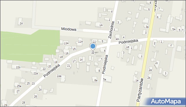 Rogów, Podmiejska, 12, mapa Rogów