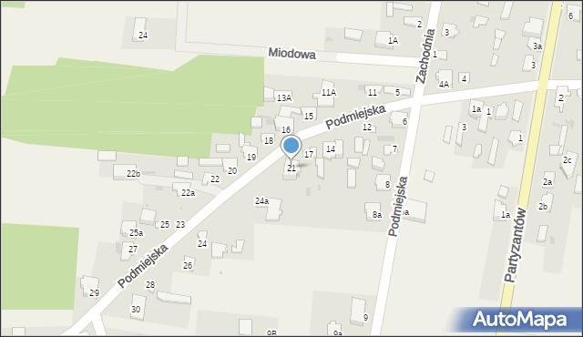 Rogów, Podmiejska, 21, mapa Rogów