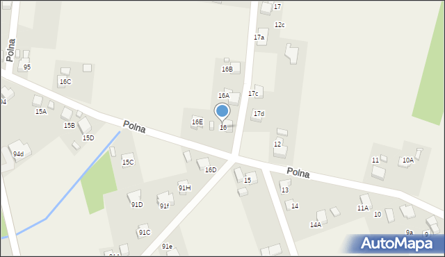 Rogów, Polna, 16, mapa Rogów