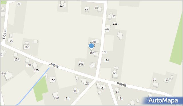 Rogów, Polna, 16A, mapa Rogów