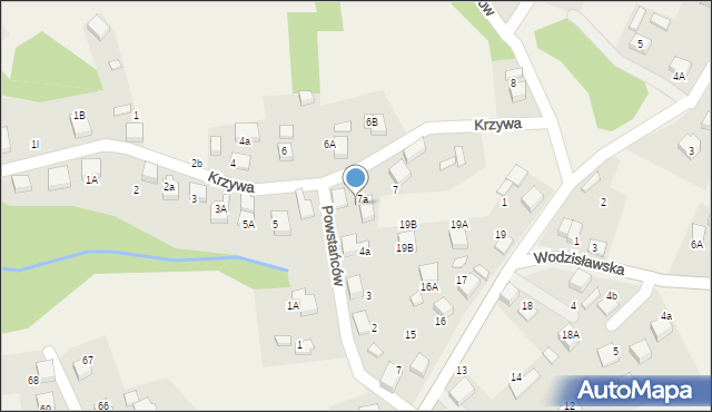 Rogów, Powstańców, 4, mapa Rogów