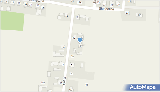 Rogów, Polna, 3, mapa Rogów