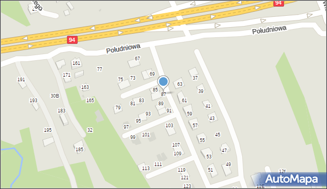 Ropczyce, Południowa, 87, mapa Ropczyce