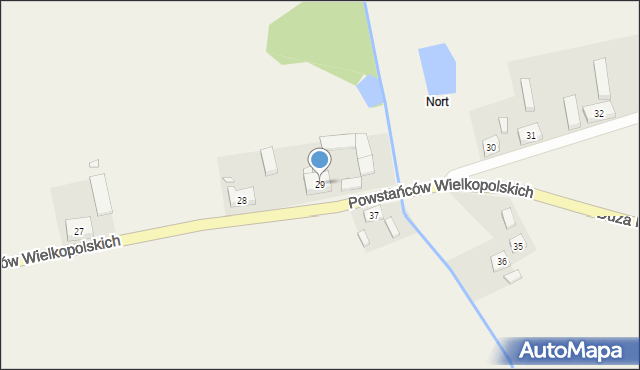 Rosko, Powstańców Wielkopolskich, 29, mapa Rosko