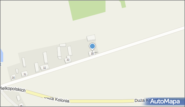 Rosko, Powstańców Wielkopolskich, 34, mapa Rosko