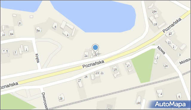 Rosnówko, Poznańska, 22, mapa Rosnówko