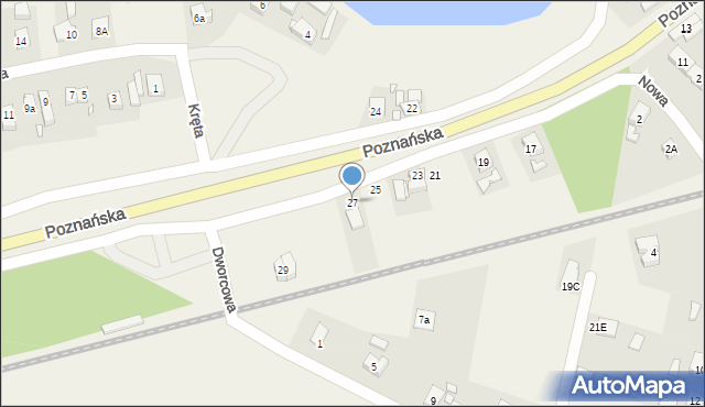 Rosnówko, Poznańska, 27, mapa Rosnówko