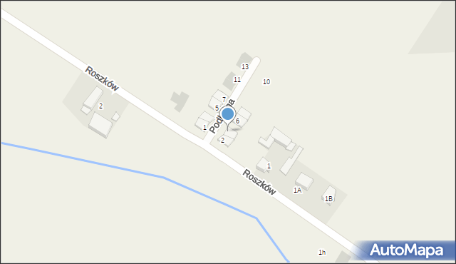 Roszków, Podleśna, 4, mapa Roszków