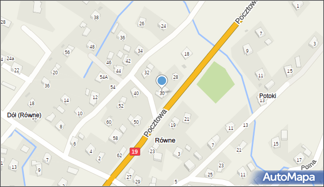 Równe, Pocztowa, 30, mapa Równe