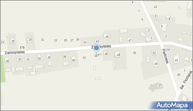 Różanka, Pocieja Ludwika Konstantego, 447, mapa Różanka