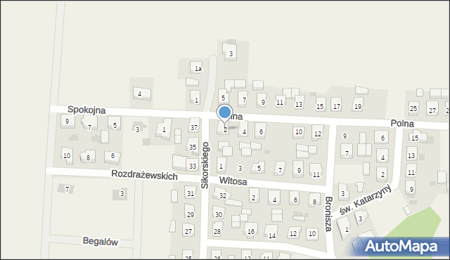 Rozdrażew, Polna, 2, mapa Rozdrażew