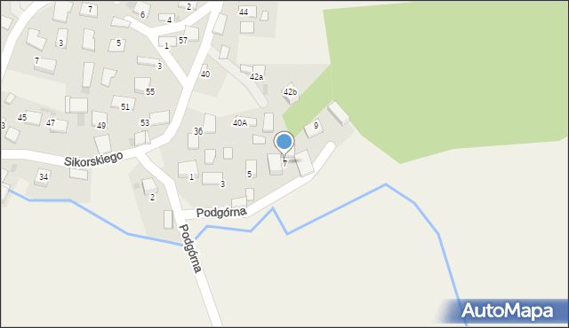 Rozkochów, Podgórna, 7, mapa Rozkochów