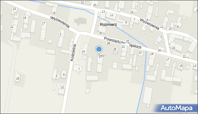 Rozmierz, Powstańców Śląskich, 29, mapa Rozmierz